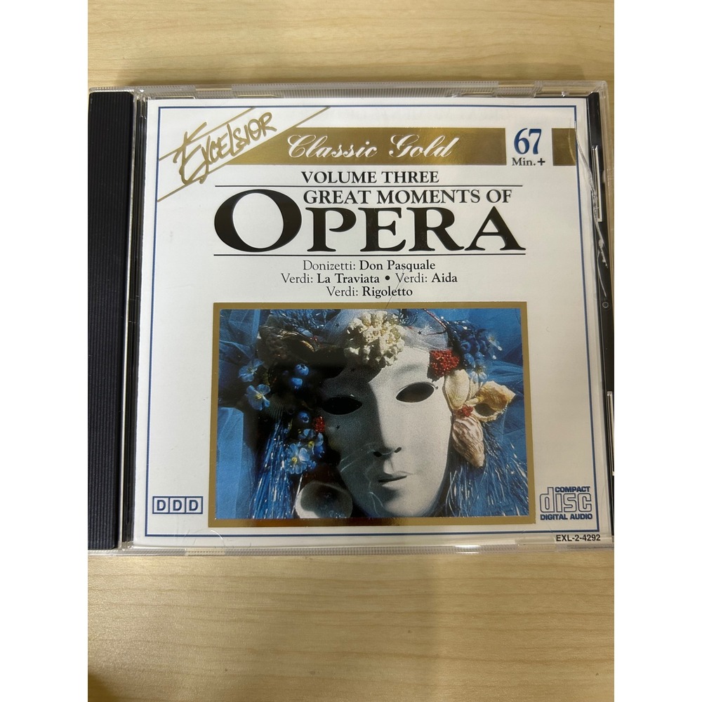 Excelsior Classic Gold Vol 3 Great Moments of Opera CD‎ Verdi Donizetti 1993
